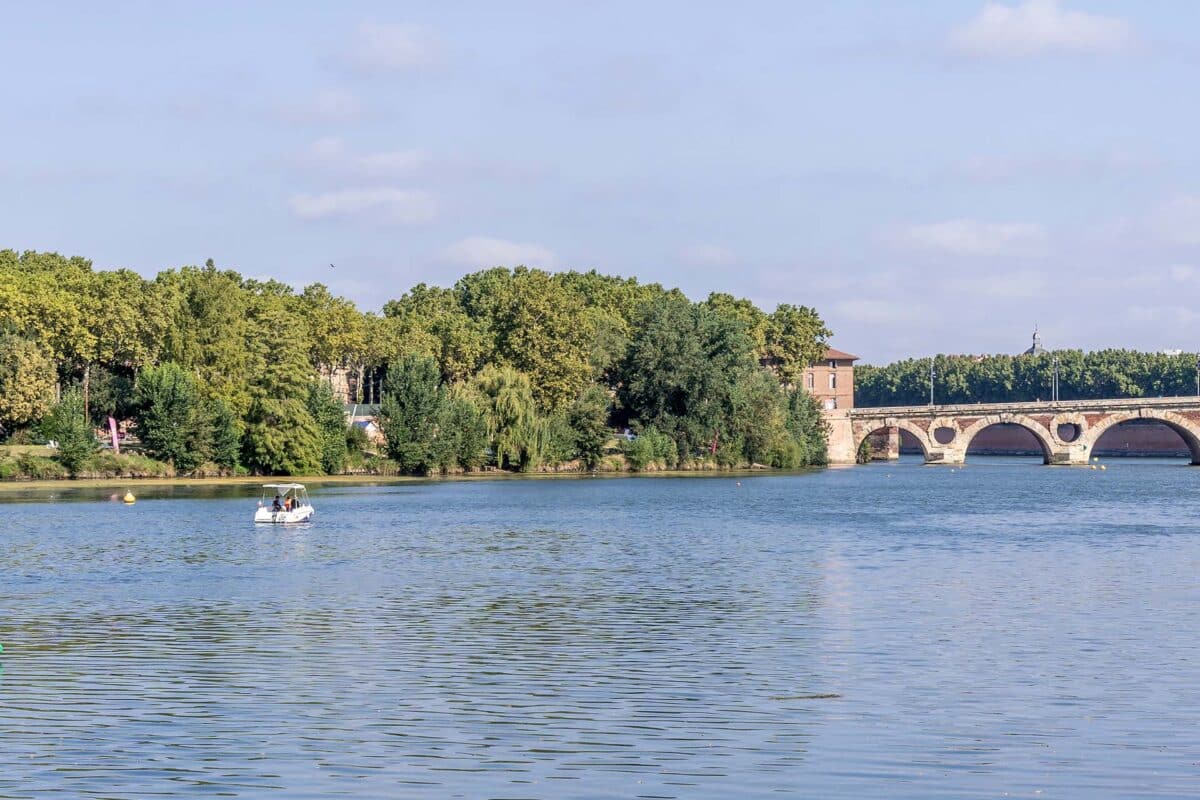 Le pont Neuf et berges de Garonne