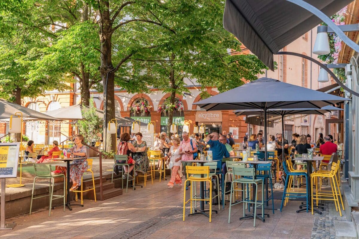 Visiter Toulouse, terrasse de restaurant