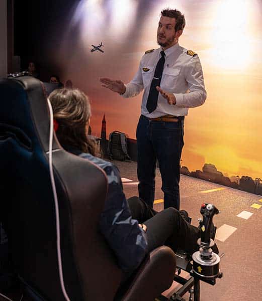 Voltige en réalité virtuelle au musée Aeroscopia
